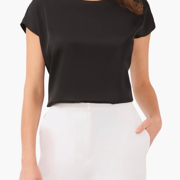 Halogen Black Short Sleeve Blouse – Size Large - Picture 3 of 6